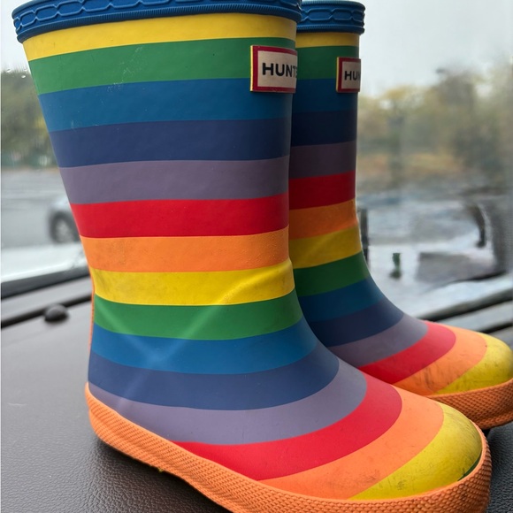 Hunter Kids' Multicolor Striped Boots - Picture 1 of 2